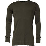 Dolce & Gabbana Dark Green Long Sleeves Crew Neck T-shirt TSH90604-48