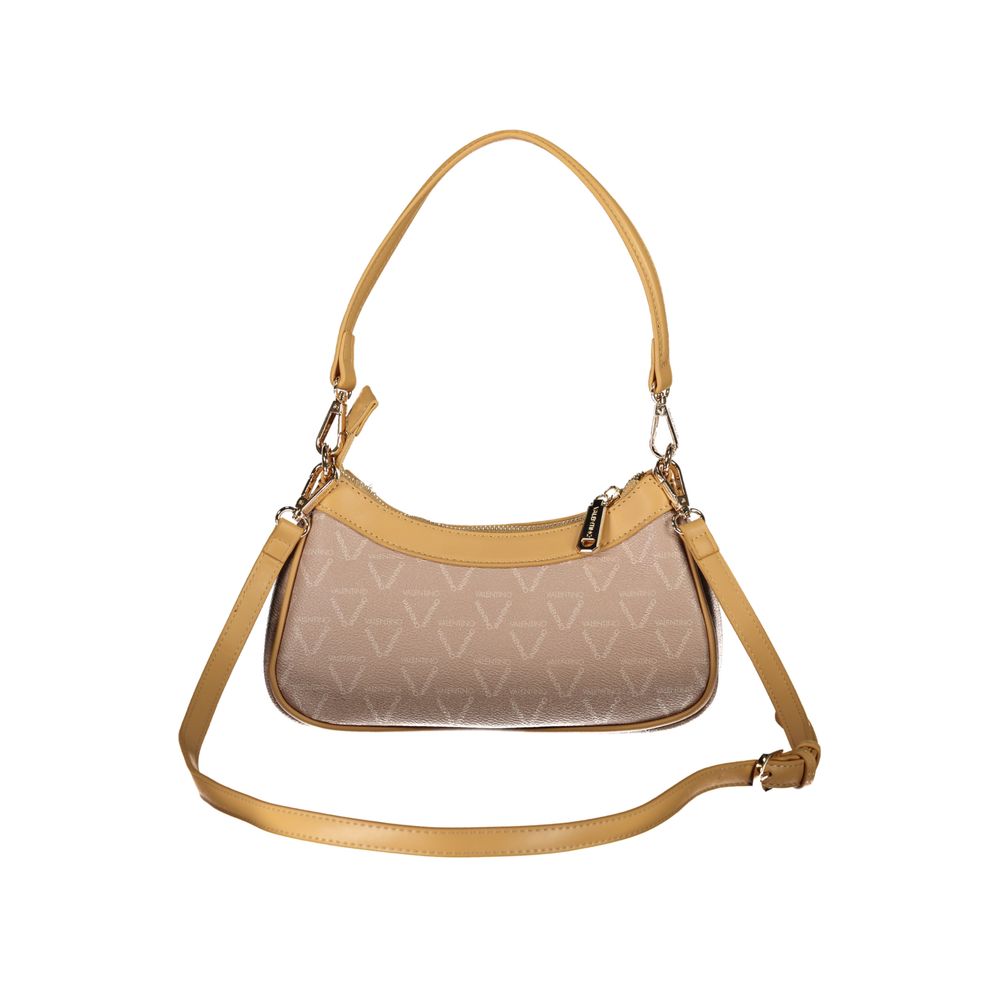 Mario Valentino Beige Polyethylene Handbag with adjustable strap and zip closure