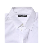 Dolce & Gabbana White Cotton Long Sleeves Dress Formal Shirt