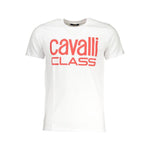 Cavalli Class White Cotton T-Shirt