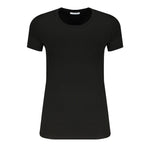 Patrizia Pepe Black Elastane Tops & T-Shirt