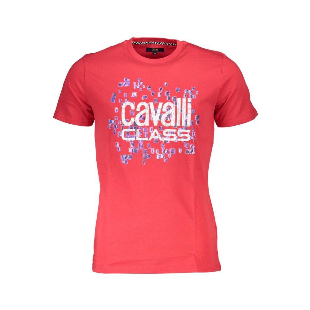 Cavalli Class Red Cotton Men T-Shirt