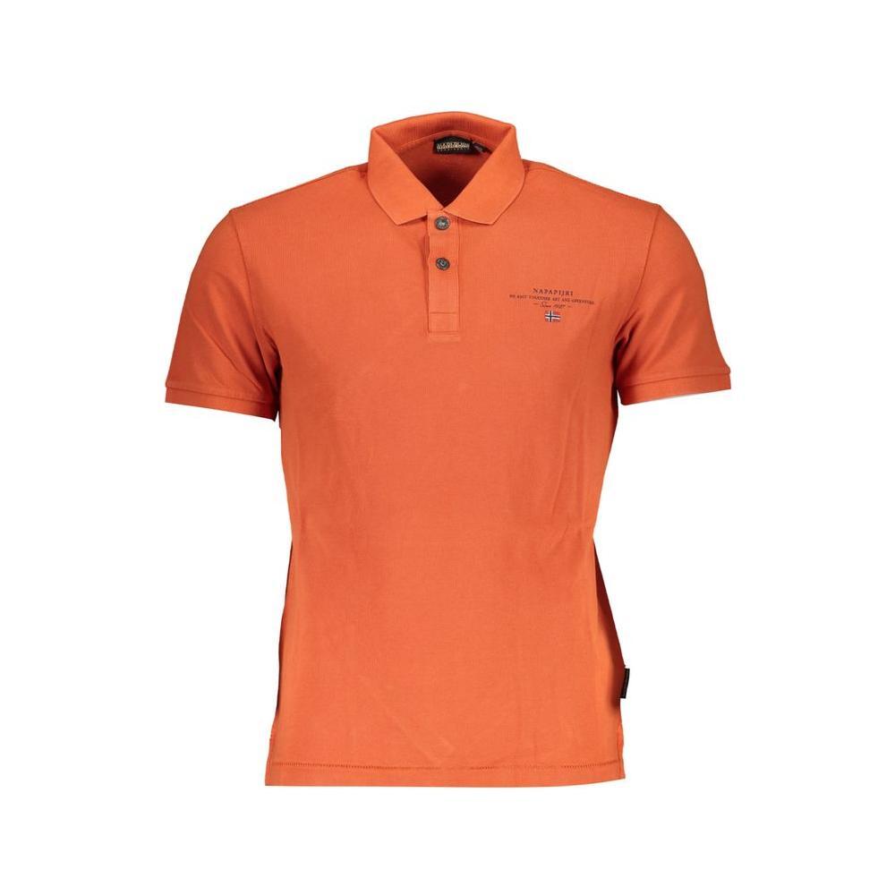 Napapijri Orange Cotton Polo Shirt NA-29346-S