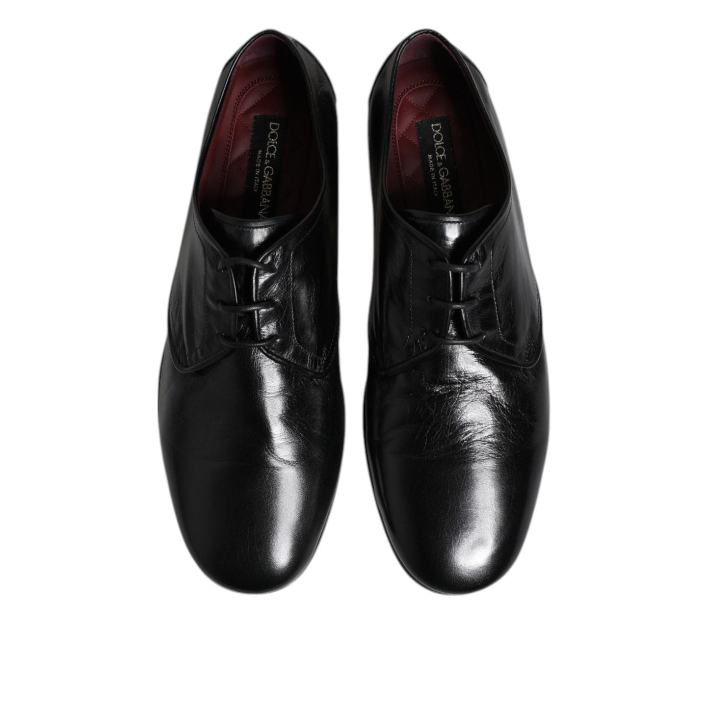 Dolce & Gabbana Black Leather Lace Up Derby Dress Formal Shoes MV7319-43