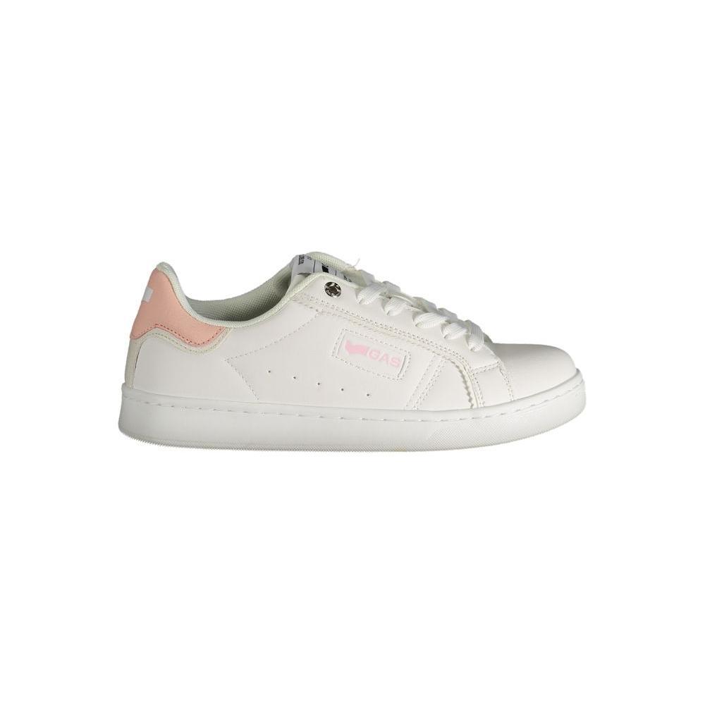 Gas White Polyester Women Sneaker