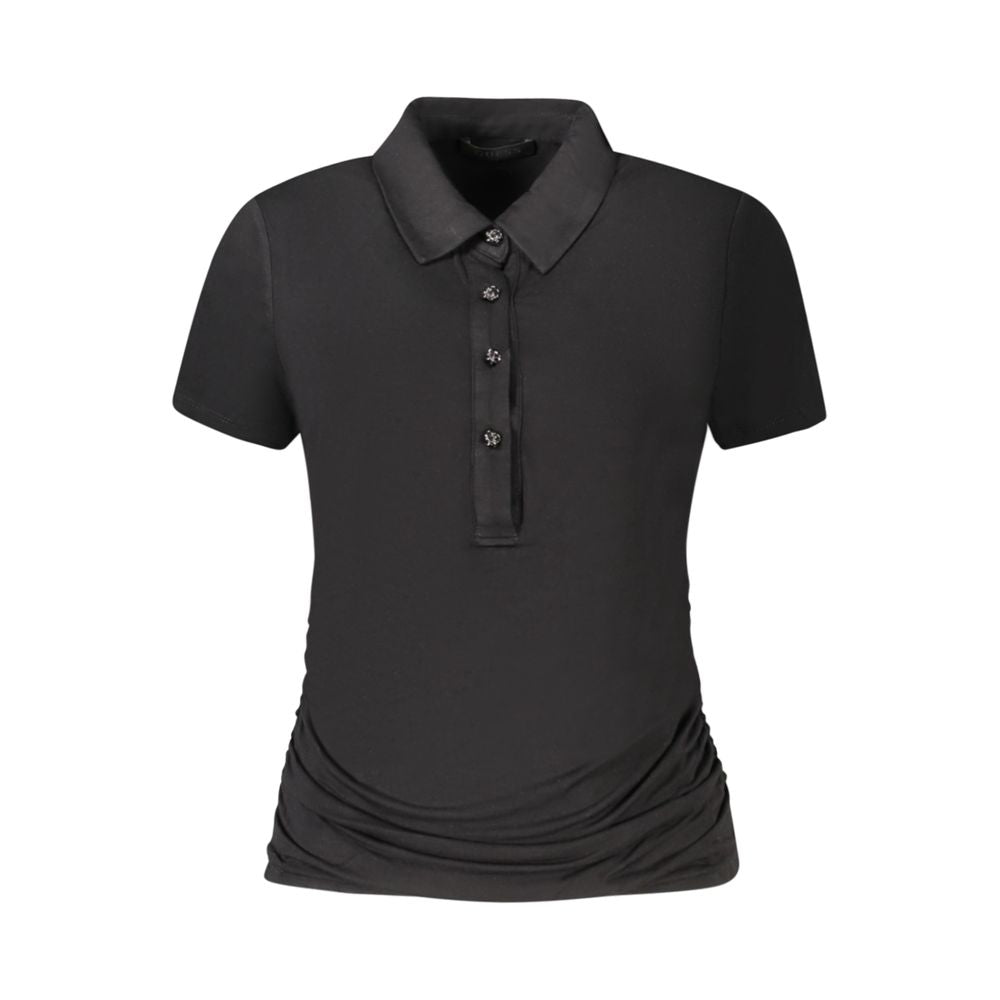 Guess Jeans Black Viscose Tops & T-Shirt GU-35189-XS