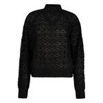 Guess Jeans Black Alpaca Leather Sweater GU-32396-XS