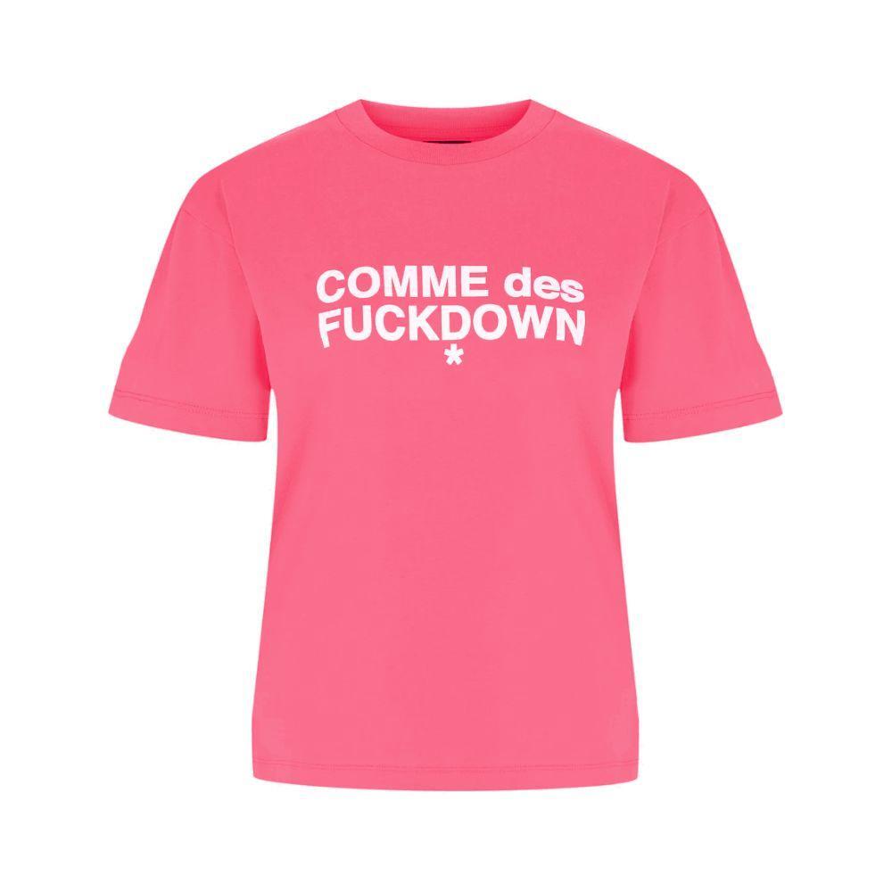 Comme Des Fuckdown Pink Cotton Tops & T-Shirt