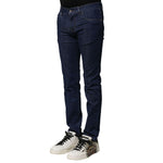 Dolce & Gabbana Blue Cotton Stretch Skinny Men Denim Jeans