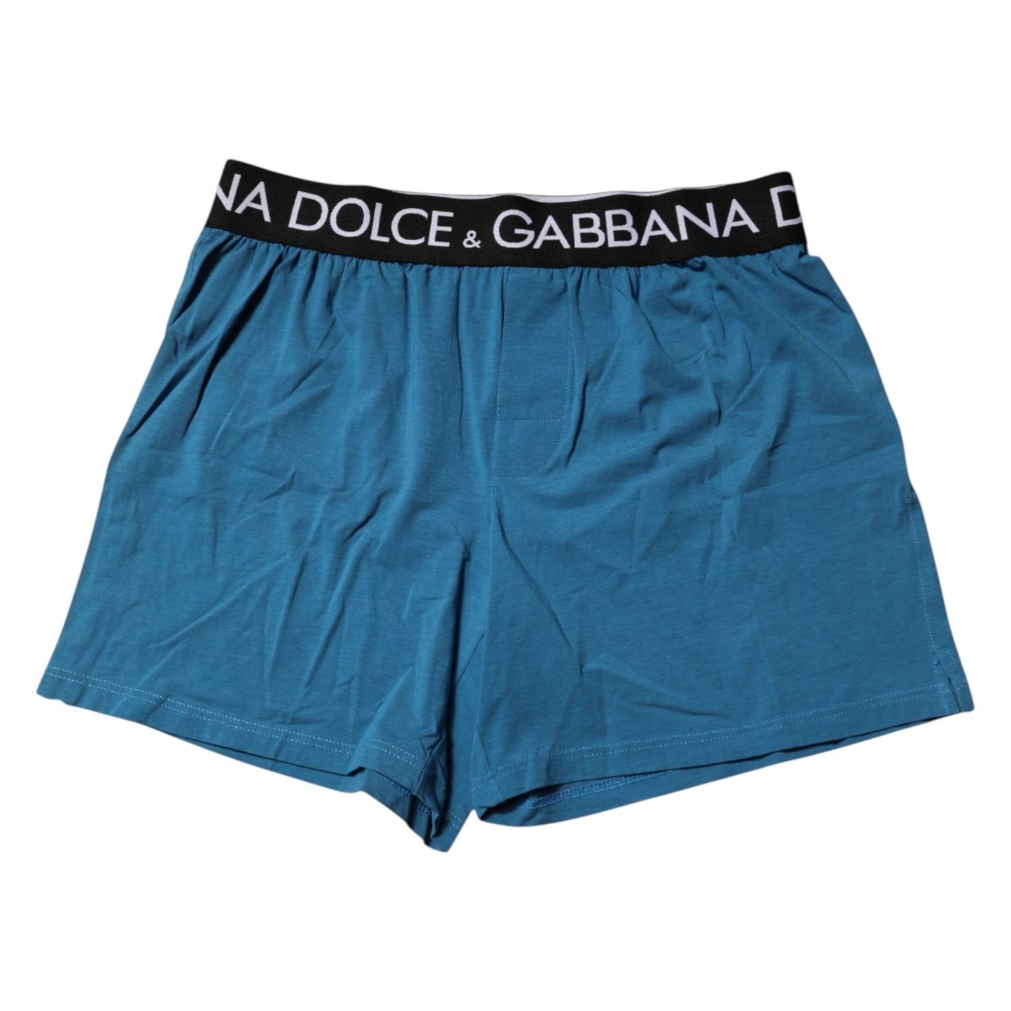 Dolce & Gabbana Blue Logo Waist Regular Boxer Shorts Underwear BIK1627-4