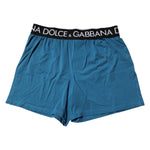 Dolce & Gabbana Blue Logo Waist Regular Boxer Shorts Underwear BIK1627-4