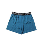 Dolce & Gabbana Blue Logo Waist Regular Boxer Shorts Underwear BIK1627-4