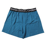 Dolce & Gabbana Blue Logo Waist Regular Boxer Shorts Underwear BIK1627-4
