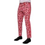 Dolce & Gabbana Pink Cherry Print Cotton Dress Pants