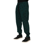 Dolce & Gabbana Green Logo Print Jogger Men Sweatpants Pants