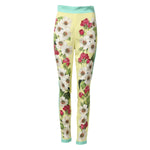 Dolce & Gabbana Yellow Silk Floral Leggings Pants PAN76148-40