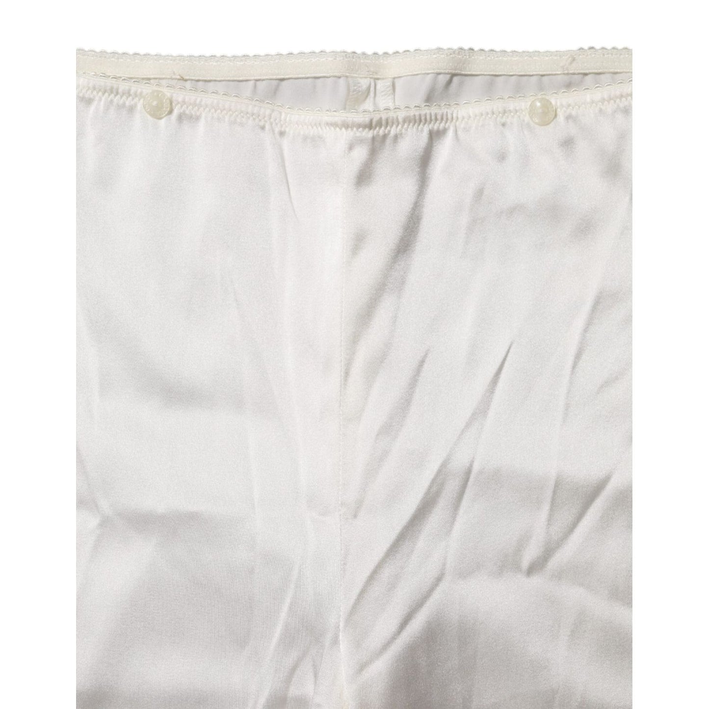 Dolce & Gabbana Ivory Silk Tapered High Waist Pants PAN76305-36