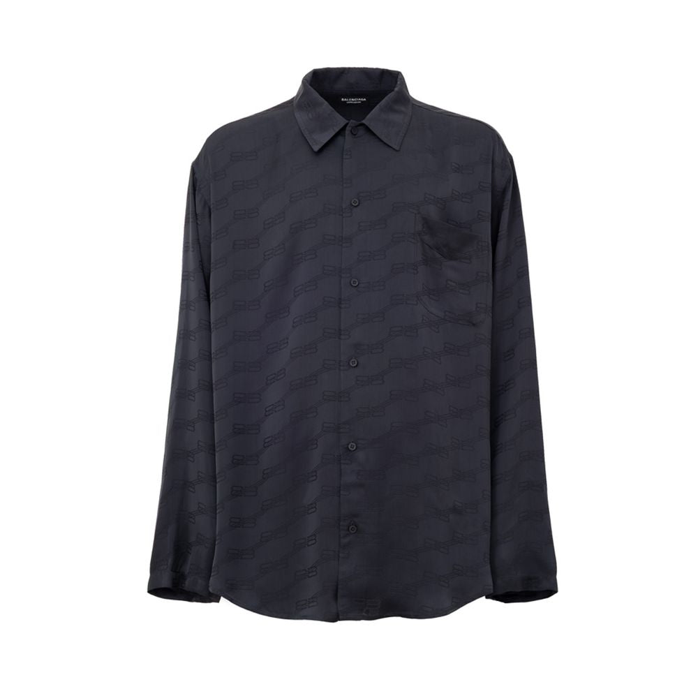 Balenciaga Gray Viscose Dress Shirt