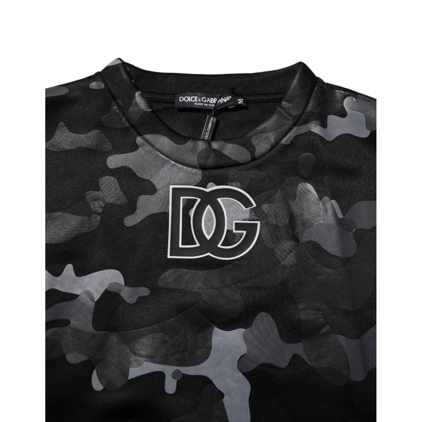 Dolce & Gabbana Black Camouflage Pullover Sweatshirt Sweater TSH906995-46