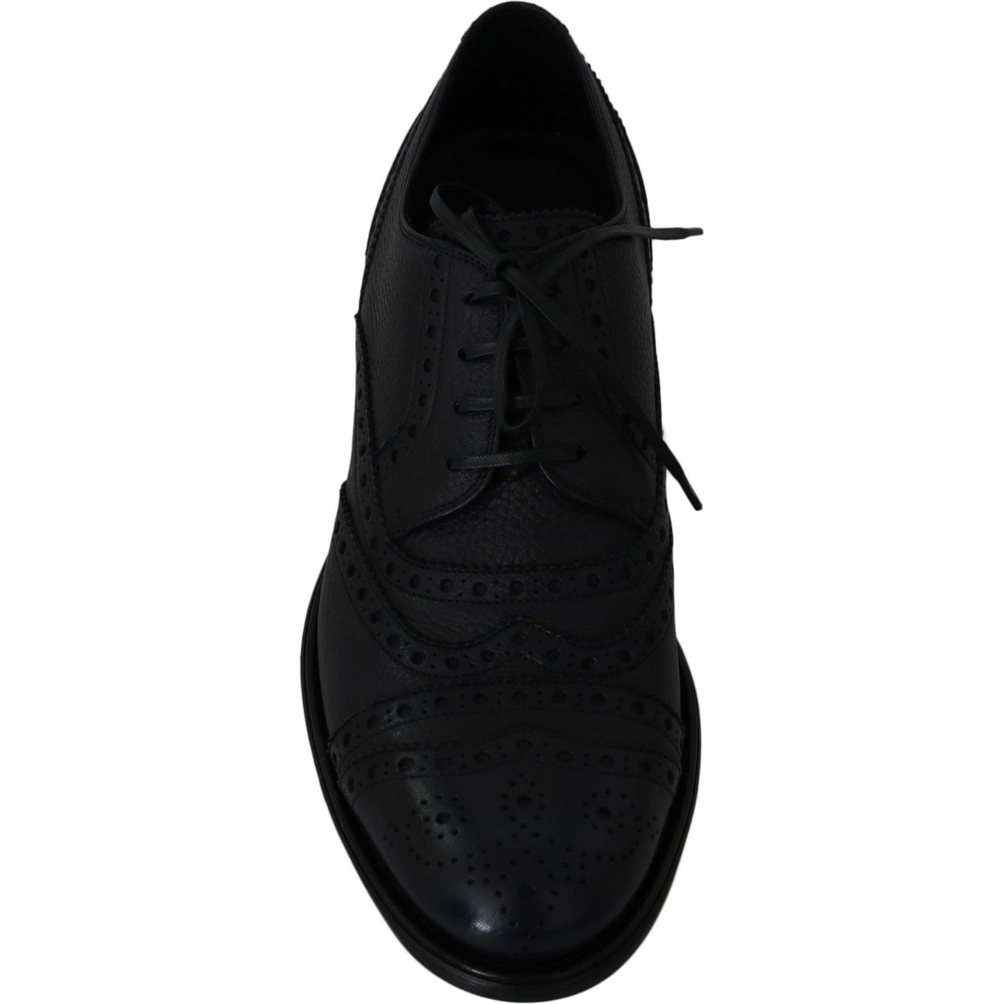 Dolce & Gabbana Blue Leather Wingtip Oxford Dress Shoes