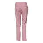 Dolce & Gabbana Pink Wool Mid Waist Tapered Pants