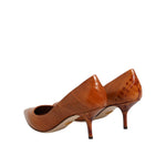 Dolce & Gabbana Brown Leather Stiletto Heel Pumps Shoes
