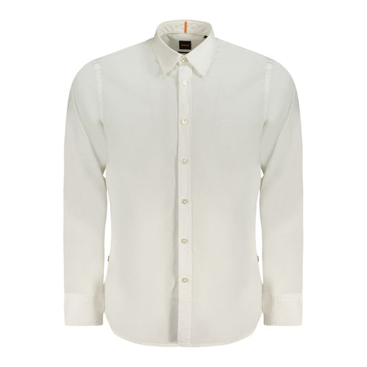 Hugo Boss White Cotton Men Shirt