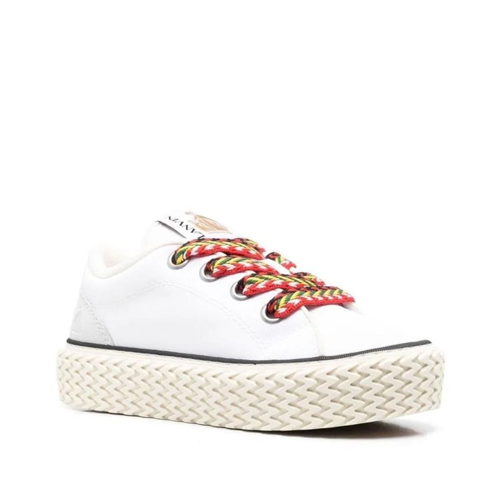 Lanvin White Cotton Low Top Sneakers