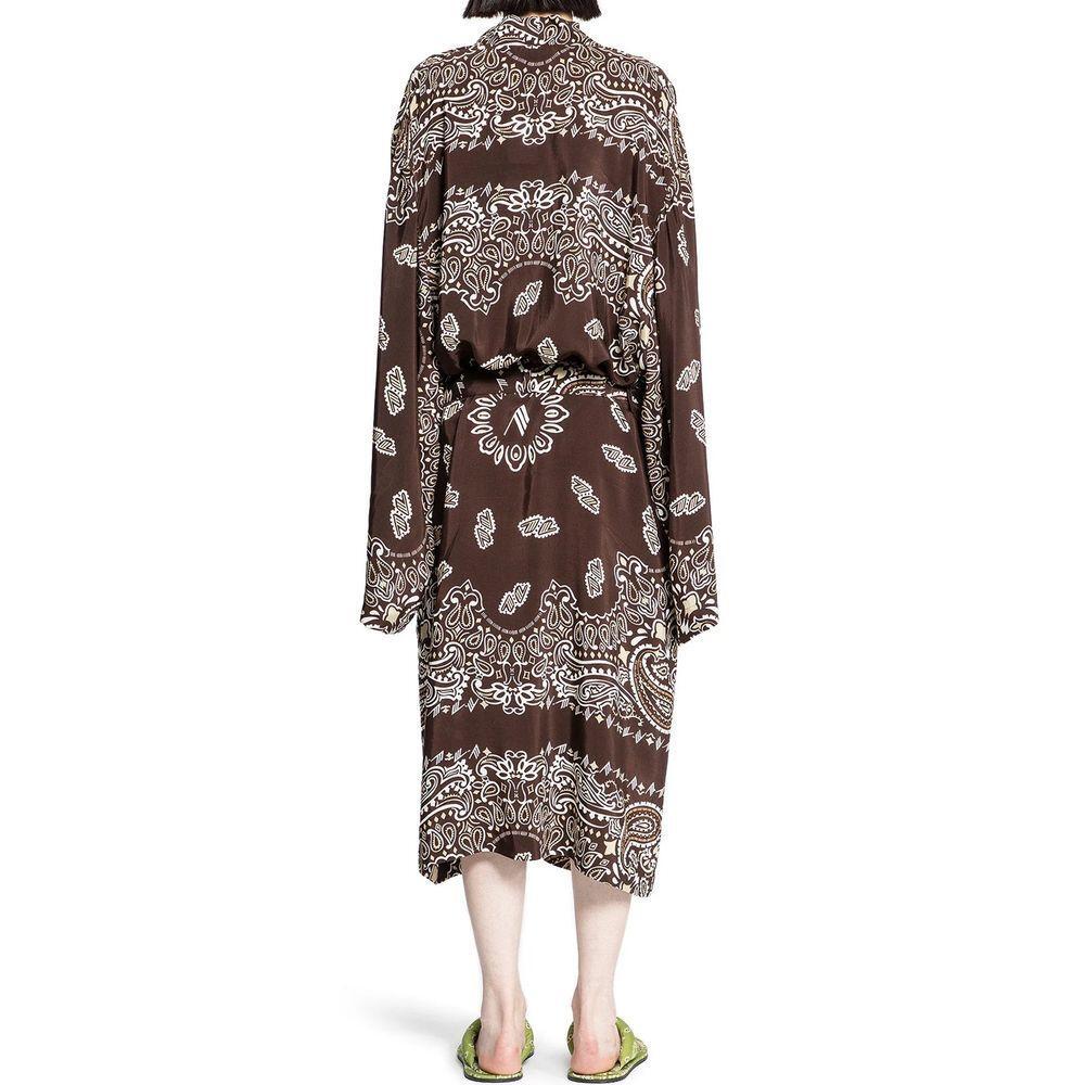 The Attico Printed Viscose Twill Kaftan Dress
