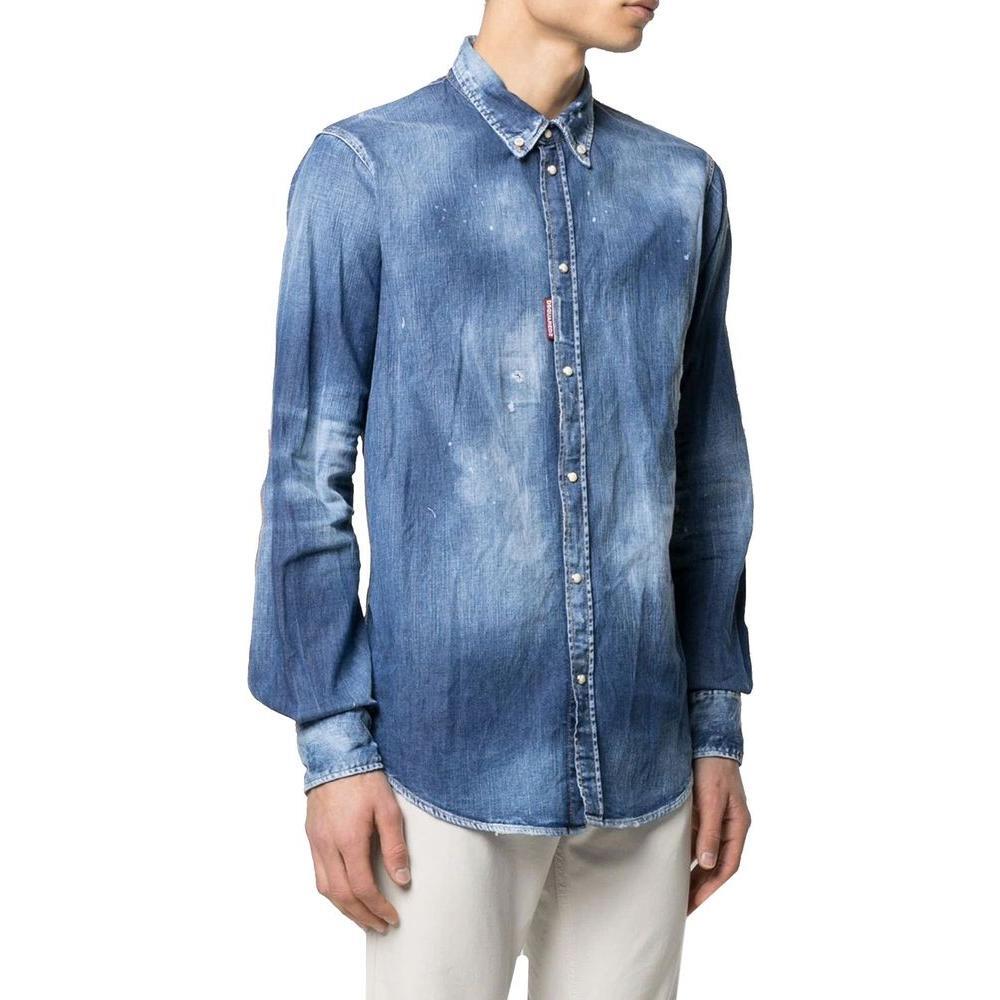 Dsquared² Distressed Effect Denim Shirt
