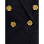 Balmain Double-Breasted Denim Blazer