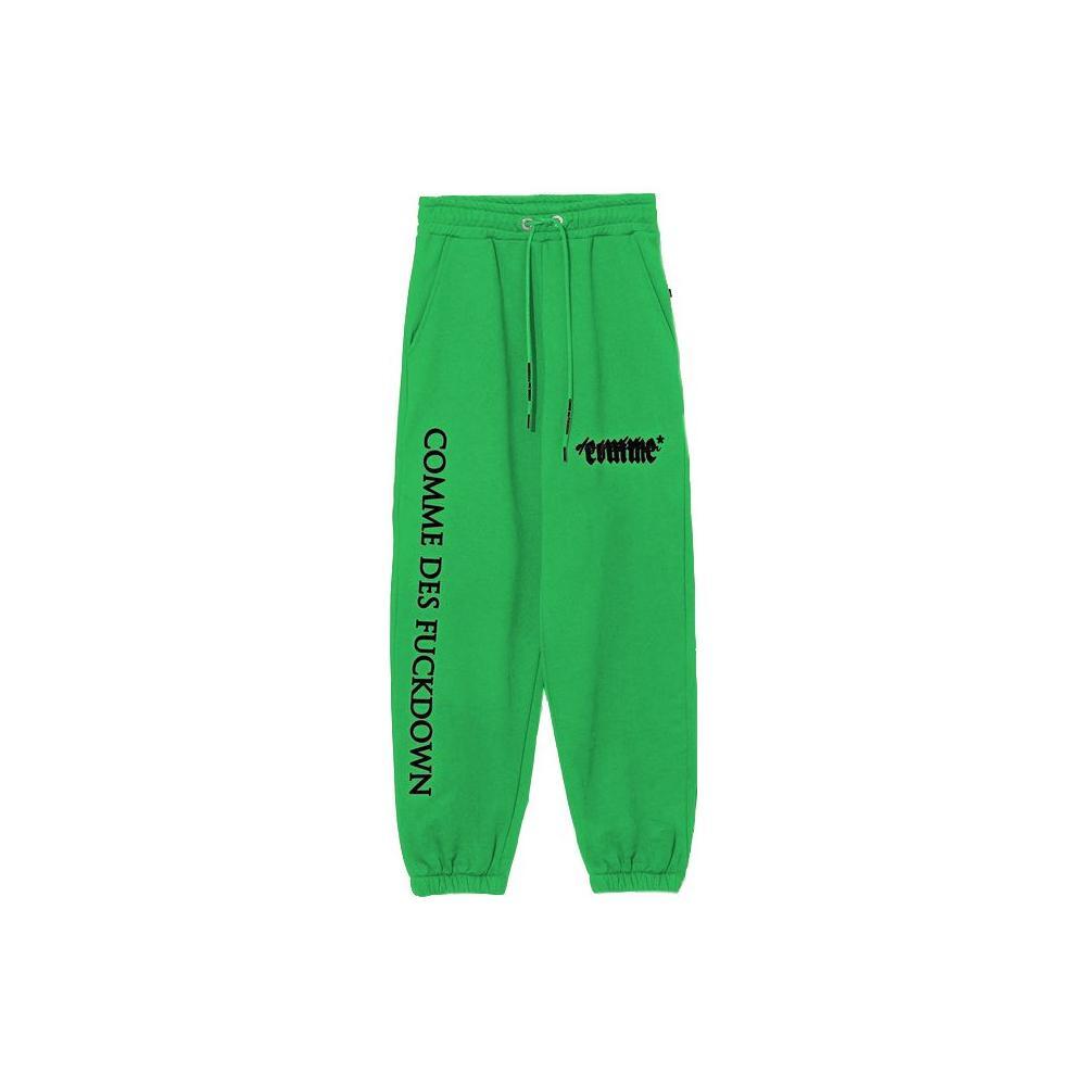 Comme Des Fuckdown Green Cotton Jeans & Pant
