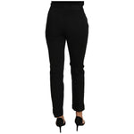 Dolce & Gabbana Black Dress Cropped Straight Straight Pants PAN61088-40