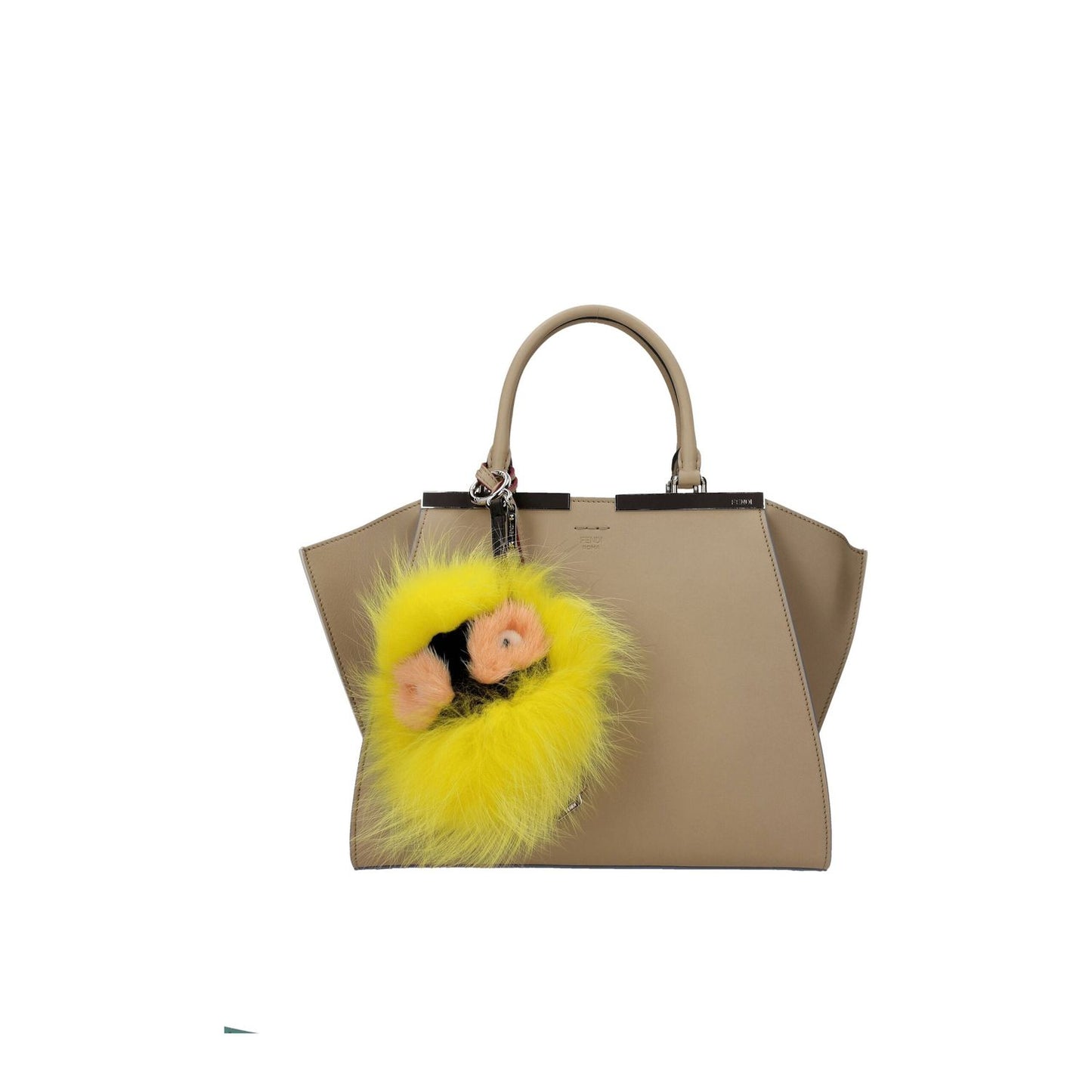 Fendi Yellow Fur Keychain