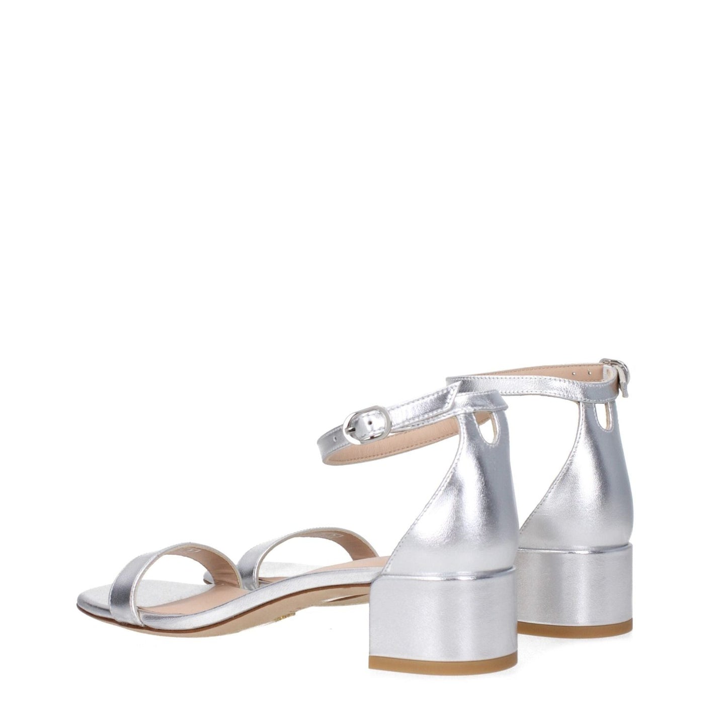 Stuart Weitzman Gray Leather Flat Sandals ST-9250412495113-EU35.5/US5.5