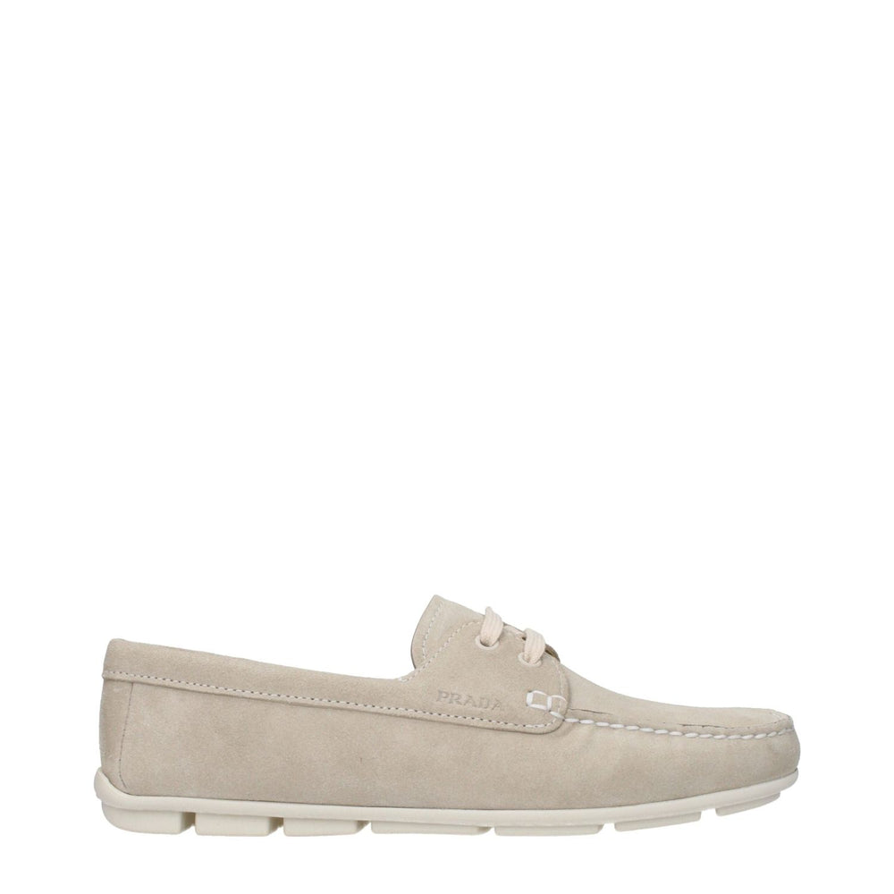 Prada Gray Leather Slip-On Loafers PR-9278119051529-EU36/US6