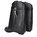 Givenchy Black Leather Ankle Boots GI-9467669872905-EU35/US5