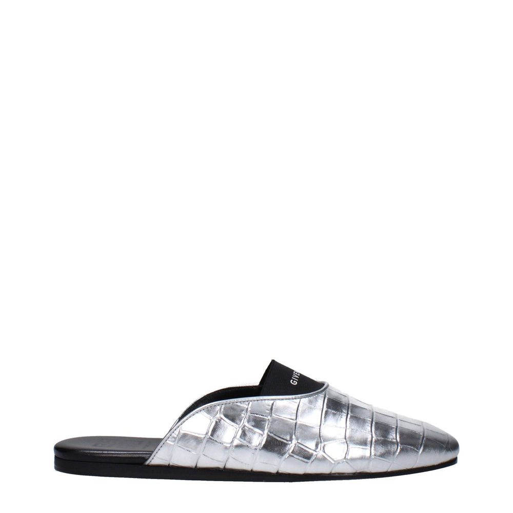 Givenchy Gray Leather Slippers Sandals GI-9474422341897-EU37/US7