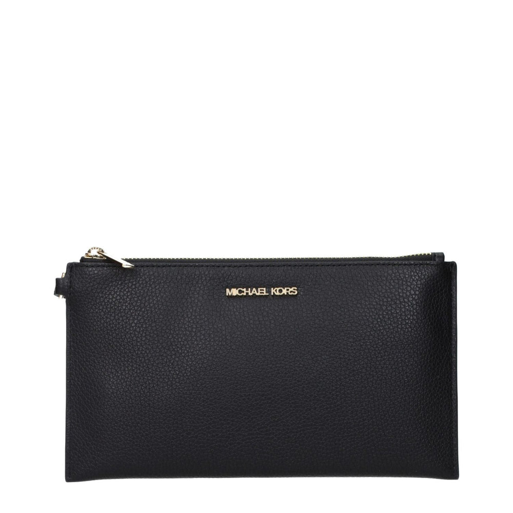 Michael Kors Black Leather Clutch Bags MI15132913893641BT