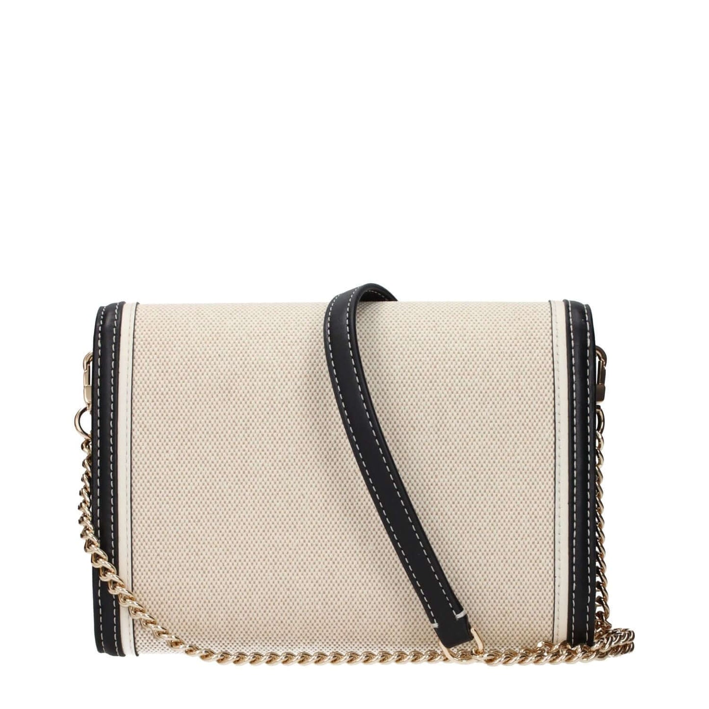 Tory Burch Beige Fabric Clutch Bag with removable shoulder strap and front logo detail, MPN 162969960, code F83425.