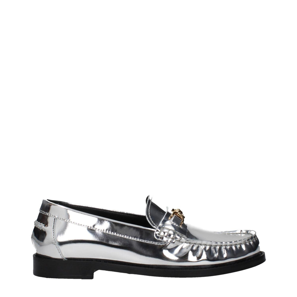Versace Gray Leather Slip-On Loafers VE-15201548763401-EU35/US5