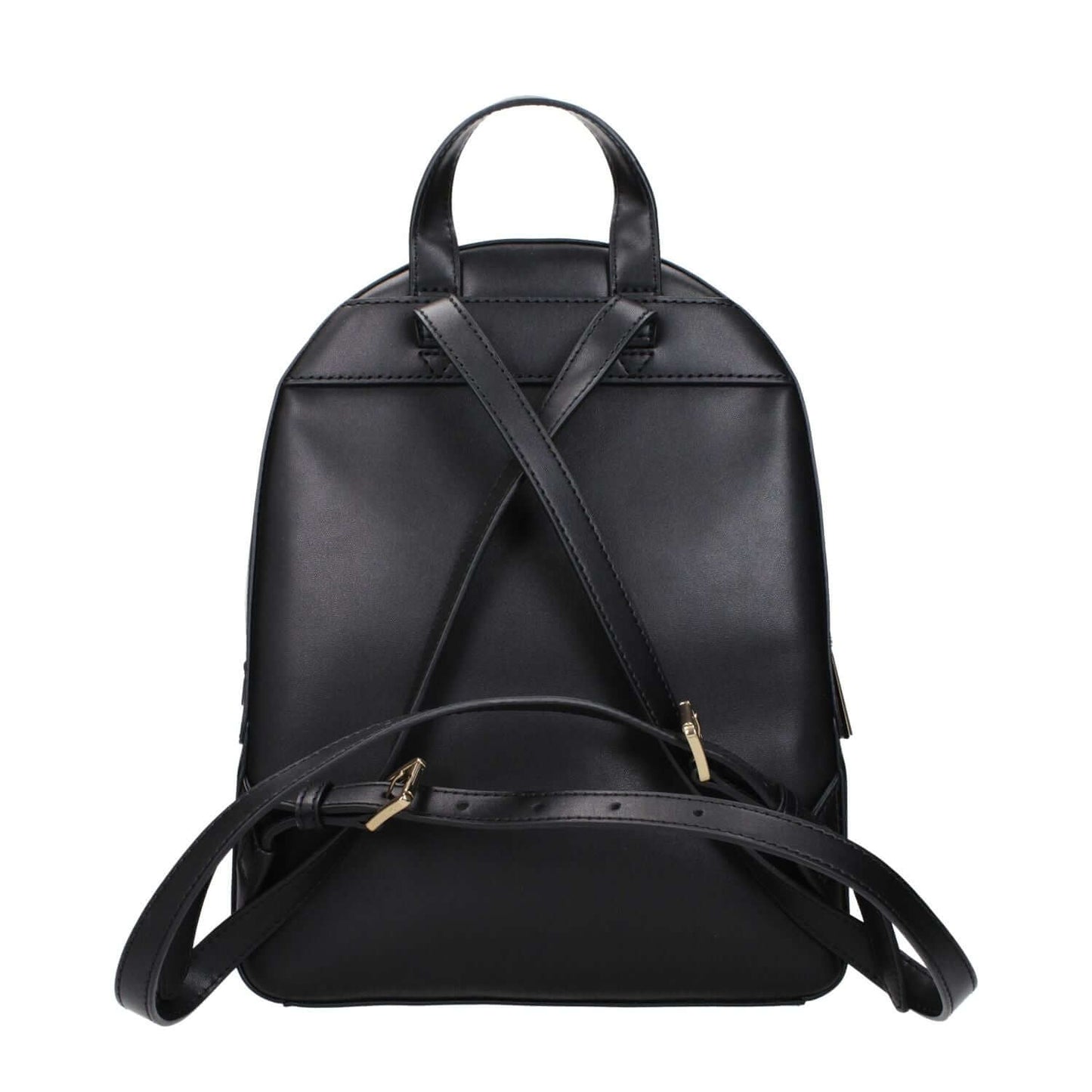 Michael Kors Black Leather Backpack with adjustable straps and front logo, MPN 35S2G8TB2LBLACK, code F83865, black leather design.
