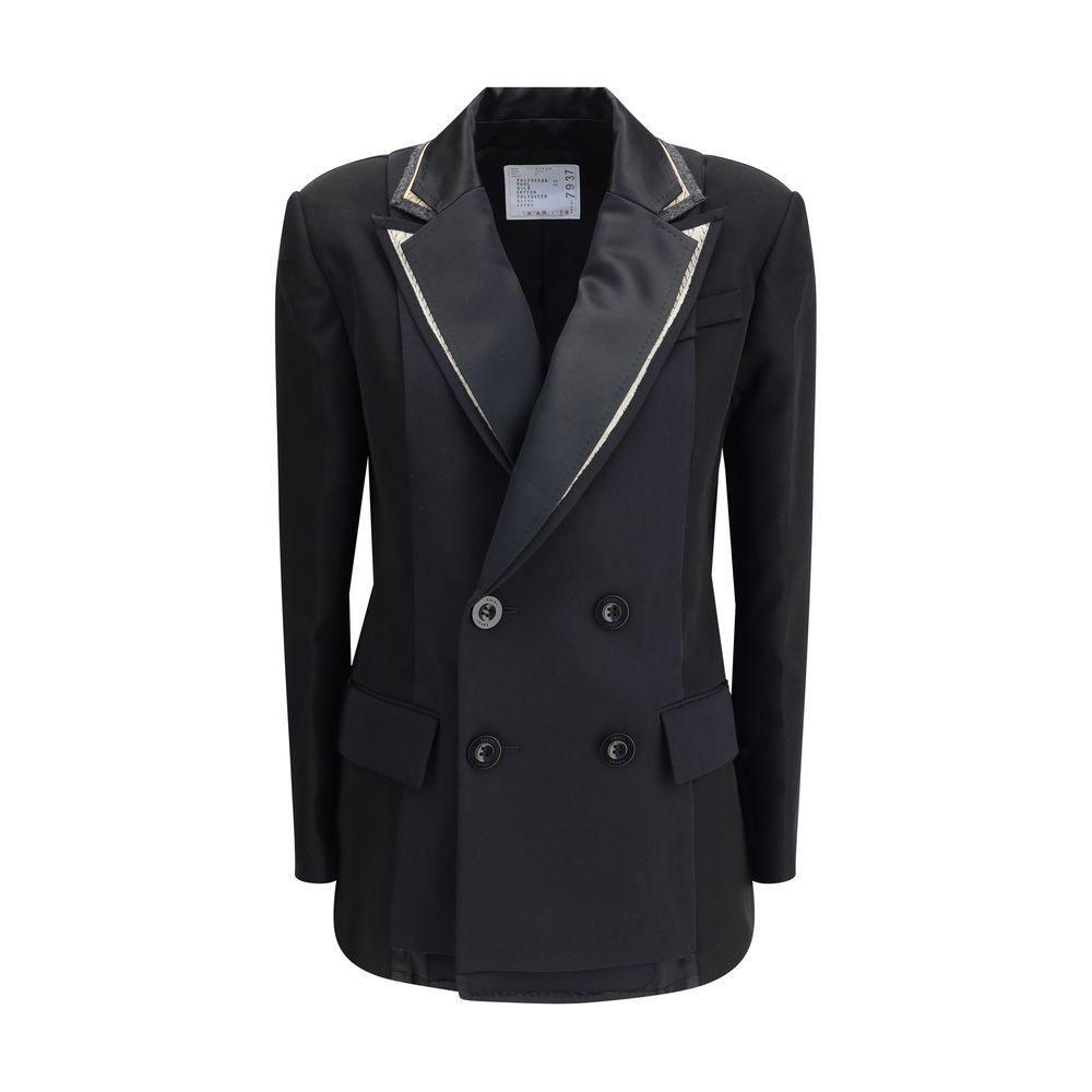 Sacai Double-breasted Blazer with double revers SA-2507937001-2