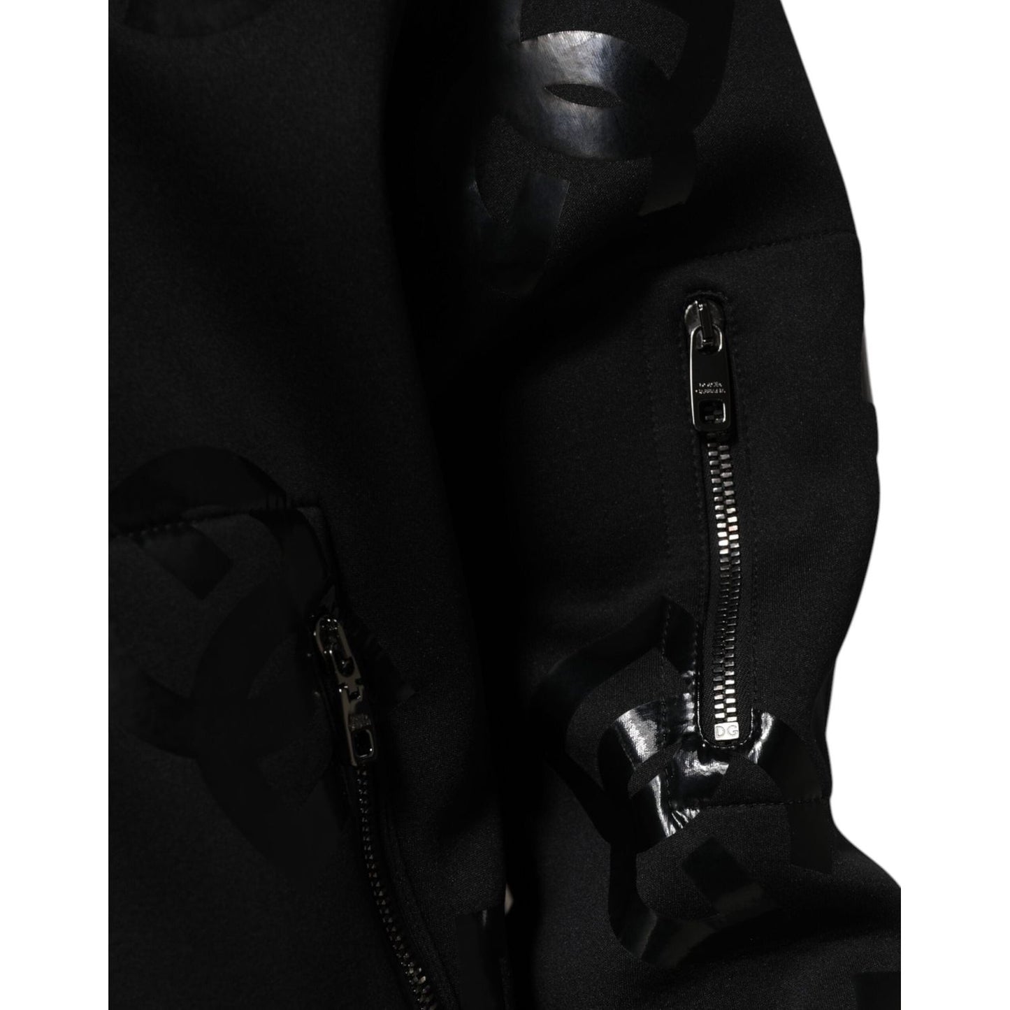 Dolce & Gabbana Black Wool Logo DG Mania Men Bomber Jacket JKT41541-54