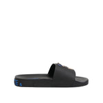 Dolce & Gabbana Black Leather Slides Flats Beachwear Shoes MV7363-40