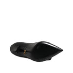 Dolce & Gabbana Black Devotion Leather Heels Pumps Shoes LA11445-36