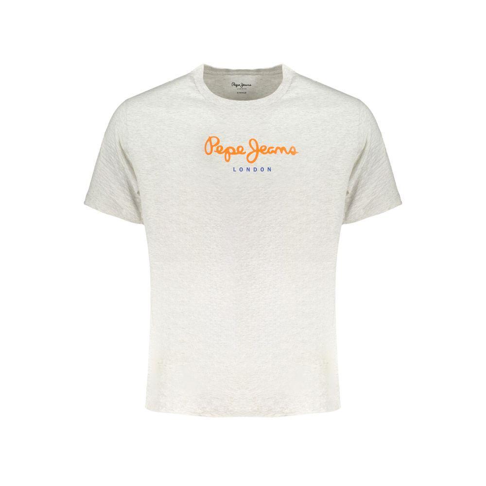 Pepe Jeans Gray Cotton T-Shirt PE-31353-S
