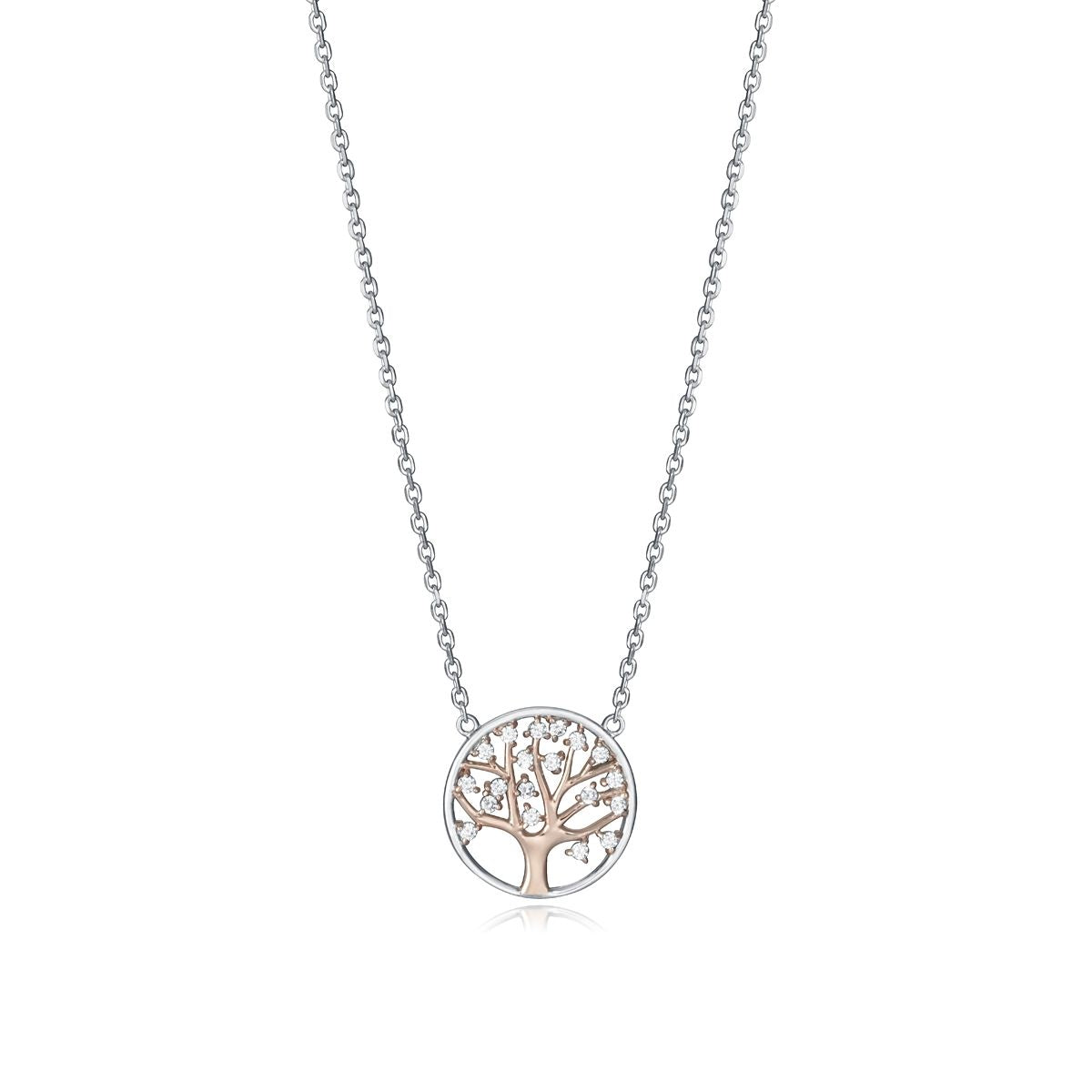 Silver necklace with tree pendant, VICEROY JEWELS Mod. 85028C100-30, for ladies, quartz analog, water-resistant 5 ATM.