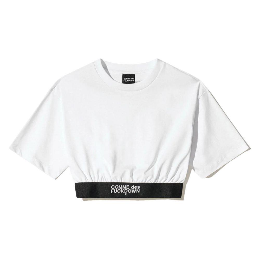 Comme Des Fuckdown White Cotton Tops & T-Shirt