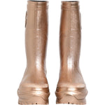 Dolce & Gabbana Rose Gold Rubber Pull On Rain Boots Shoes LA12771-41